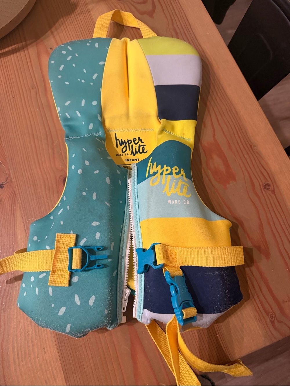 Hyperlite Kids' Rashguard Vest in Yellow & Teal